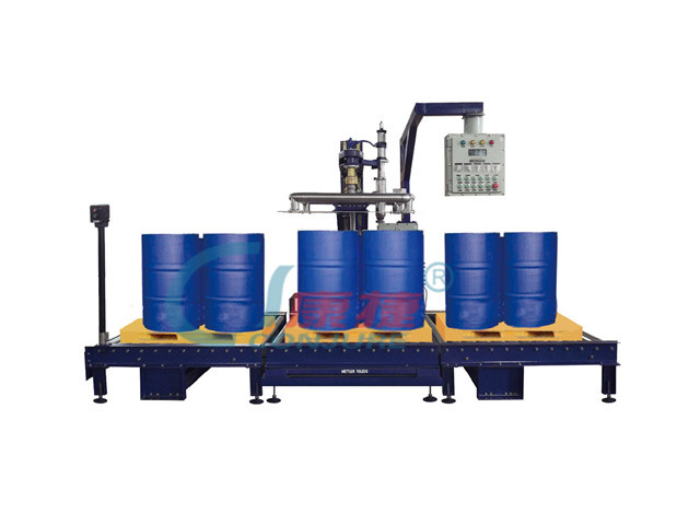 GCJ01-200-4Q稱(chēng)重式四桶位自動(dòng)液體灌裝機(jī)